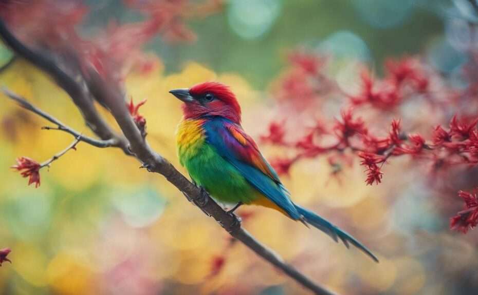 birds with colorful plumage