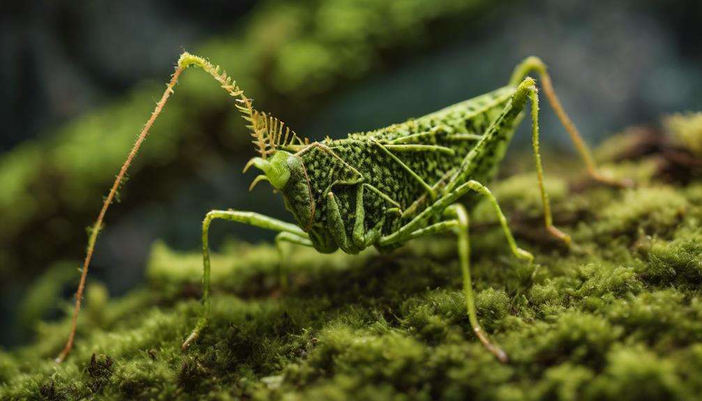 camouflaged insect mimics moss