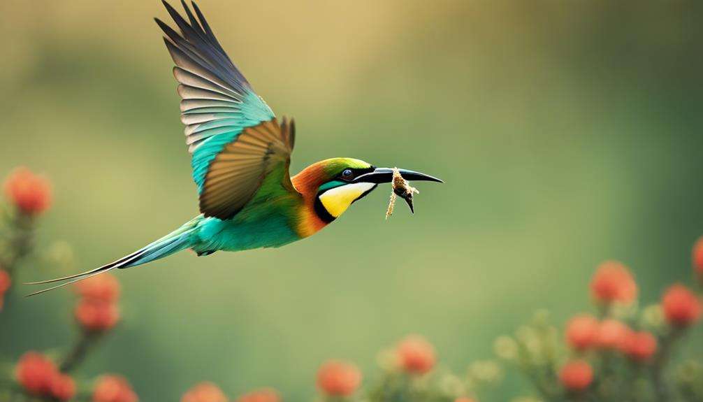 colorful birds in trees