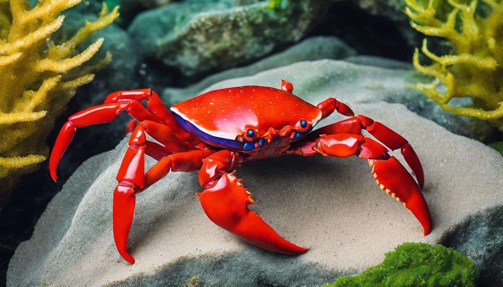 colorful crustacean with claws