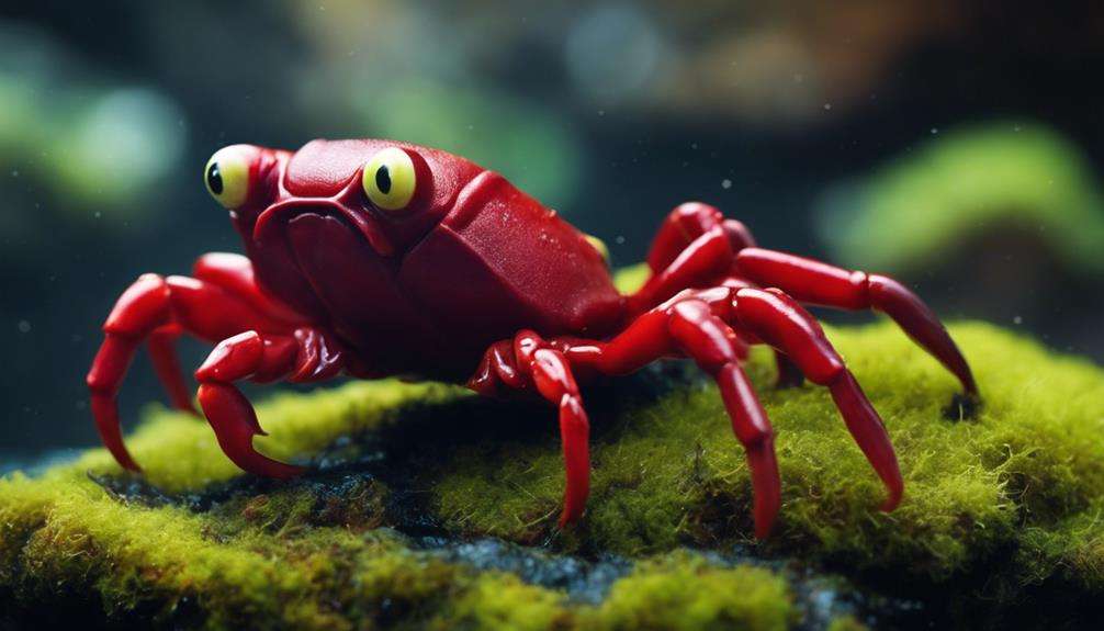 colorful land dwelling crustacean