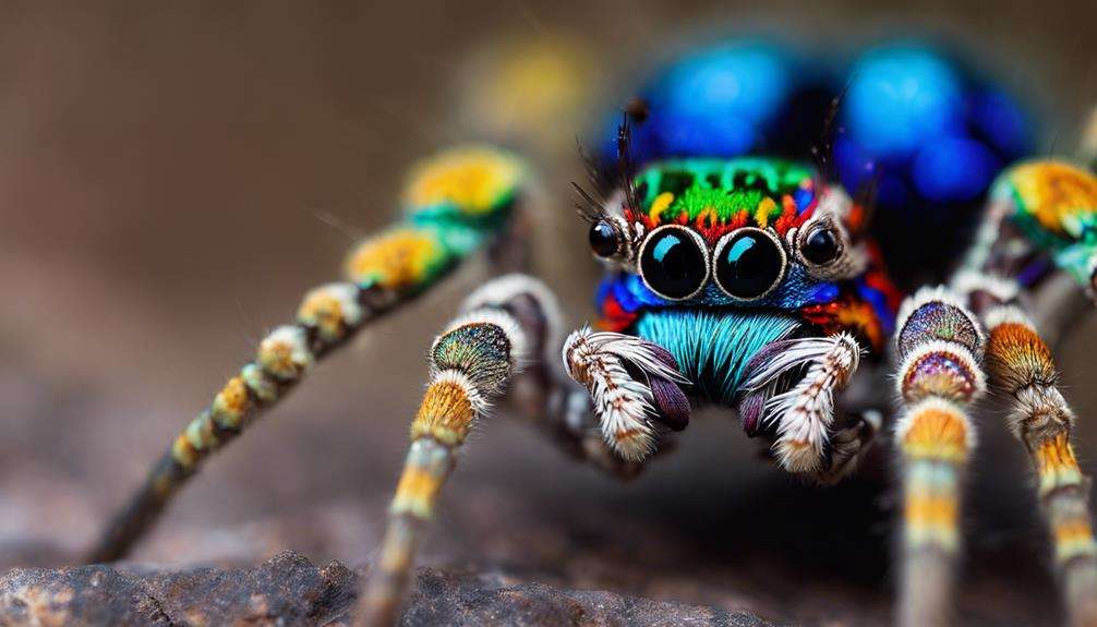 colorful tiny australian arachnid