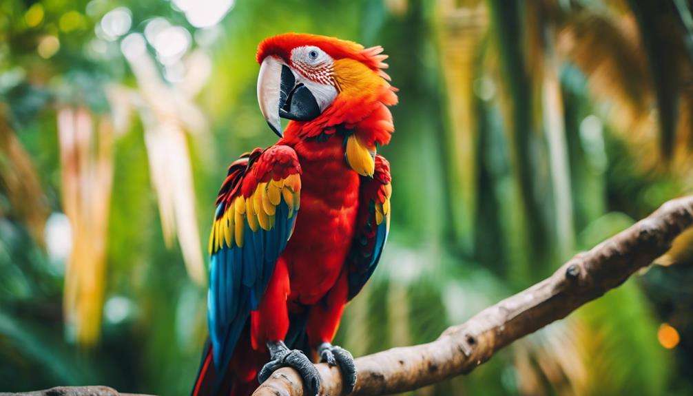 colorful tropical bird species