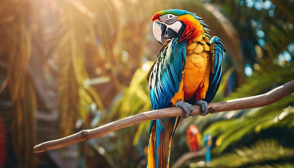 intelligent colorful bird species