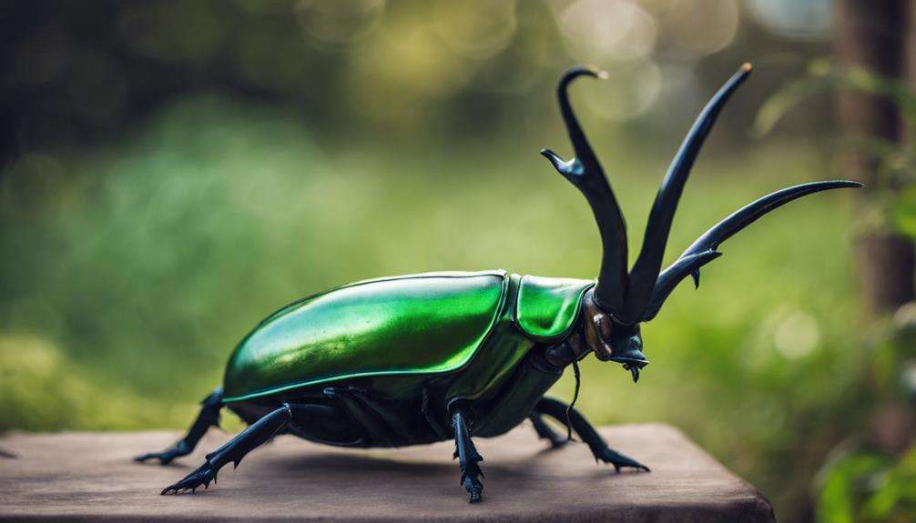 large and horned beetle