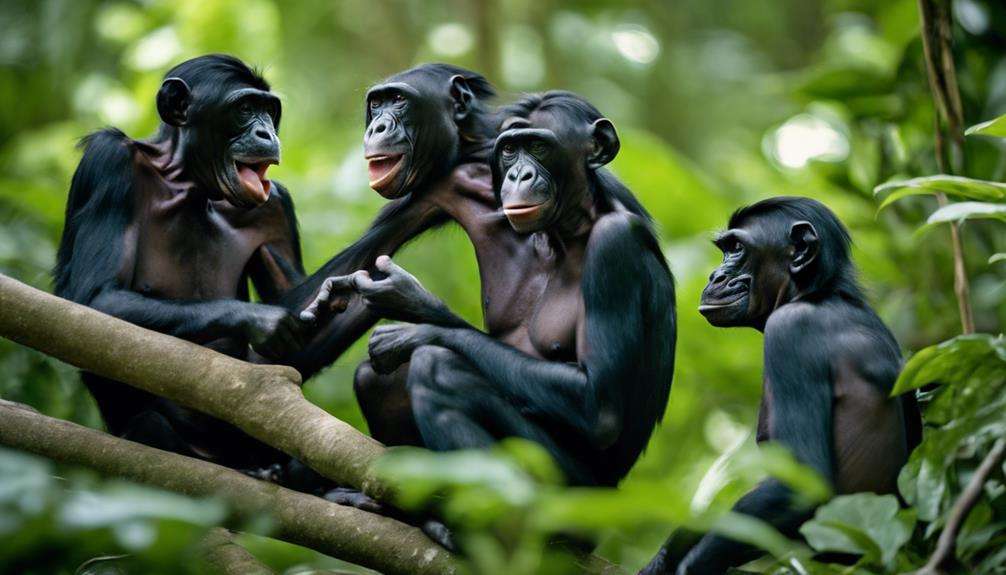 peaceful bonobos in society