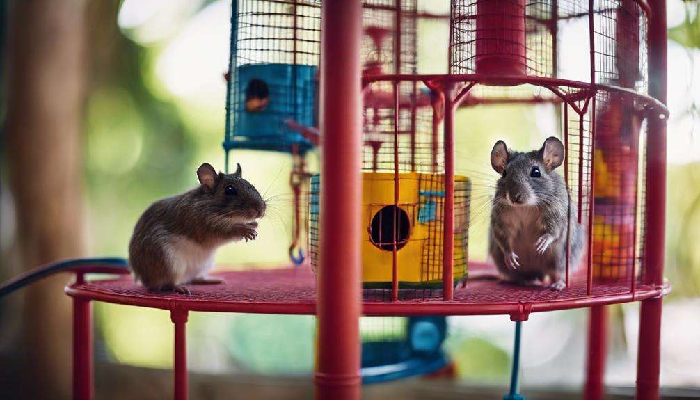 quirky degu habitat setup