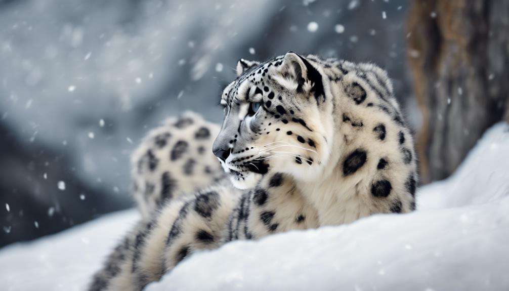 snow leopards marbled elegance