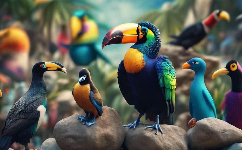 unique bird species showcased