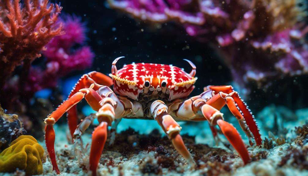 unique crustacean with anemones