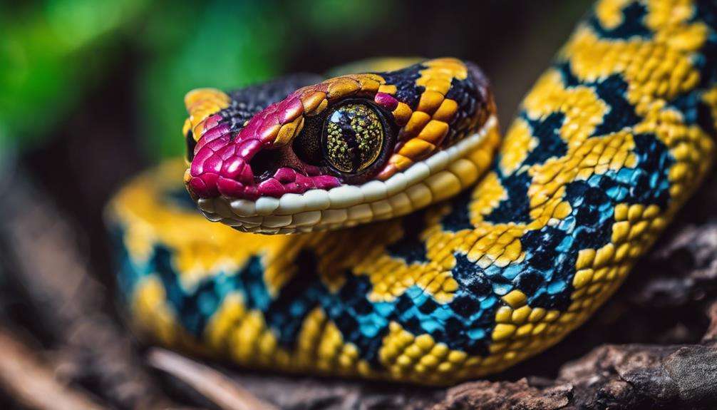 venomous snake with eyelash like scales