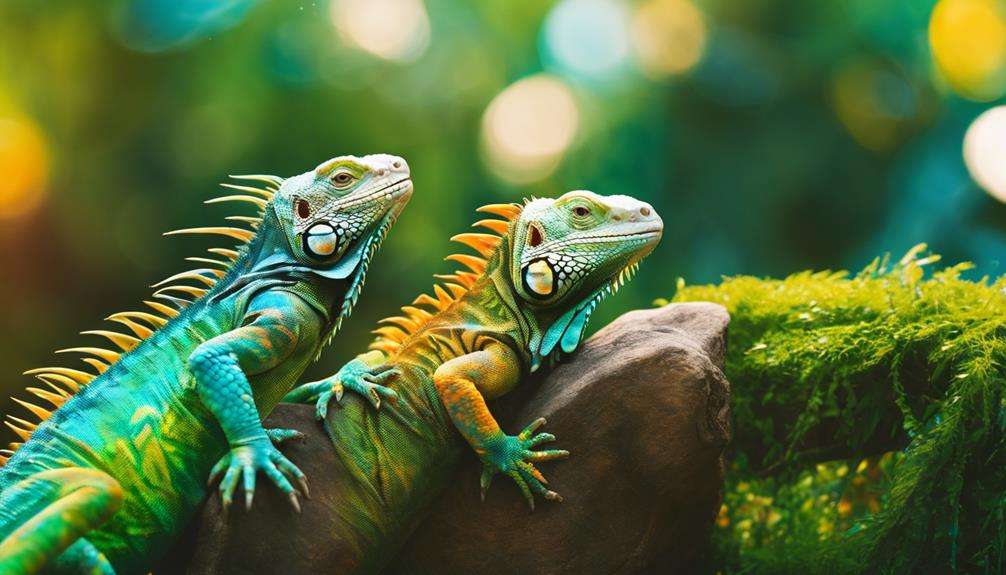 vibrant banded iguana species