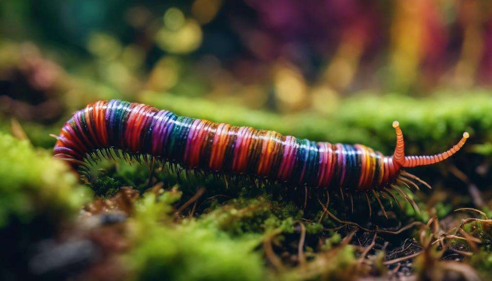 vibrant millipedes in madagascar