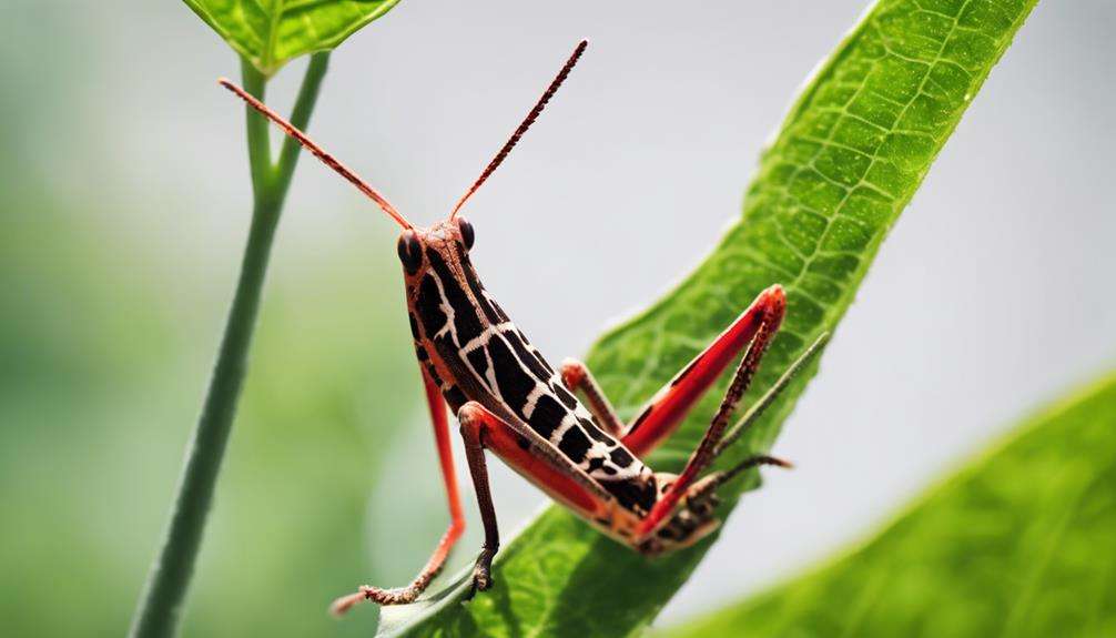 vibrant red grasshopper species