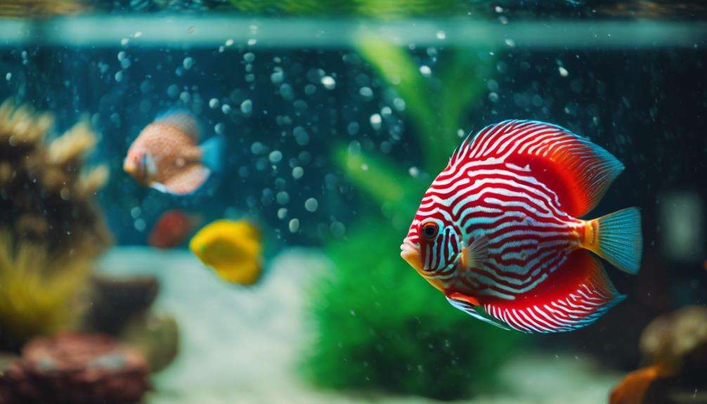 vibrant red turquoise fish