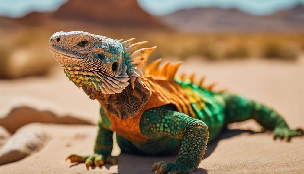 vibrant reptiles in deserts