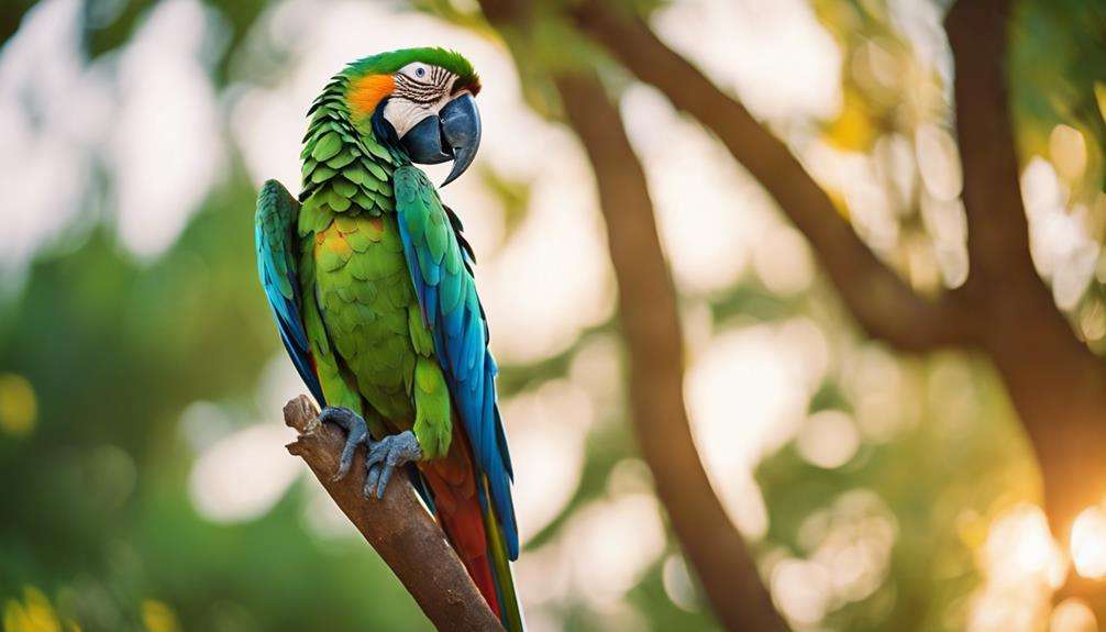 vibrant tropical birds