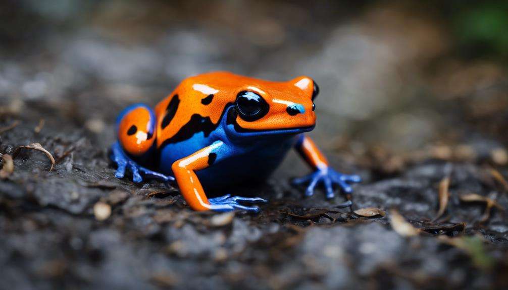 vibrantly colored amphibian species