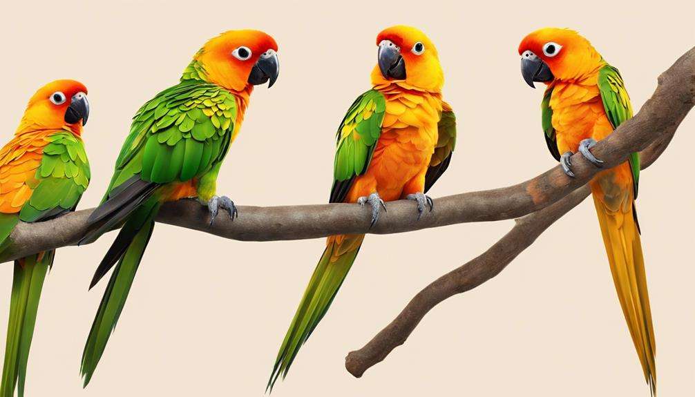 colorful and noisy birds