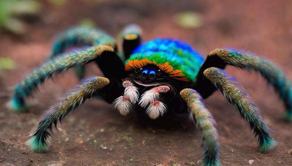 colorful arachnid with silk