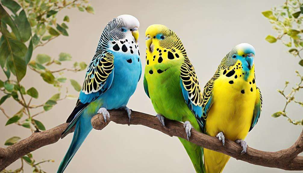 colorful chatty small birds