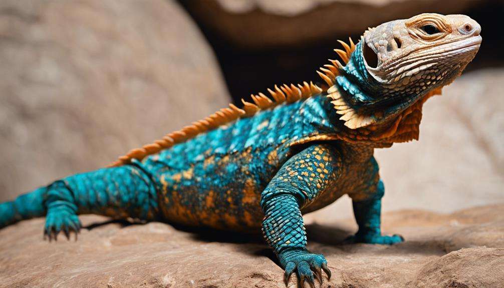 colorful lizard with spikes