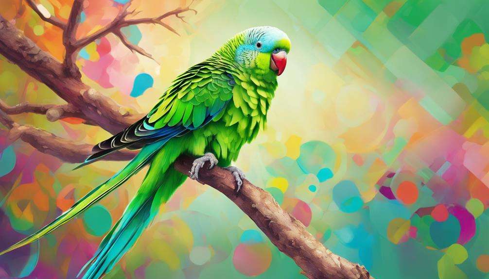 enchanting singing green bird