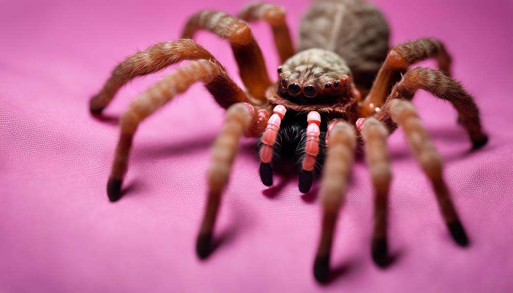 exotic spider with pink