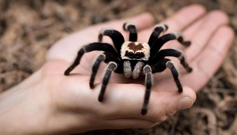 gentle and hairy tarantula