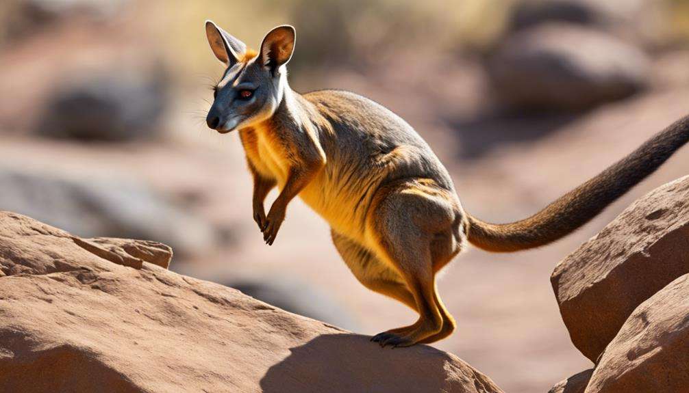 marsupial with yellow feet