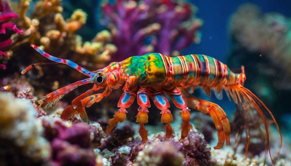 powerful and colorful crustacean