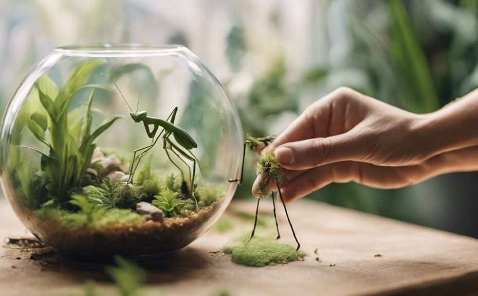 raising pet mantises indoors