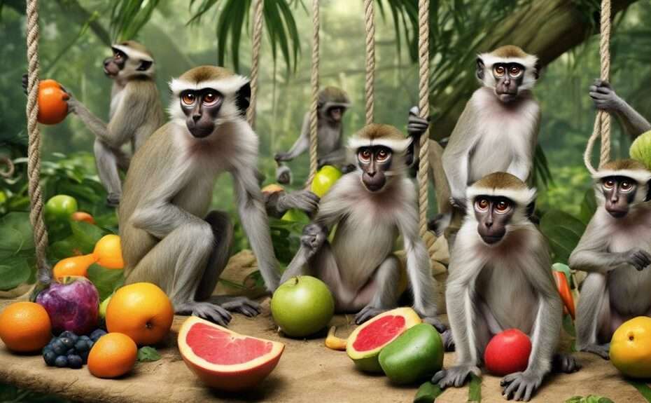 socializing pet vervet monkeys