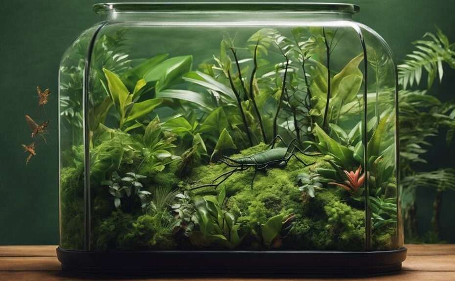 stick insects in terrariums