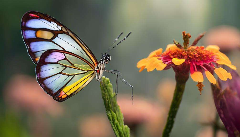 transparent butterfly with wings