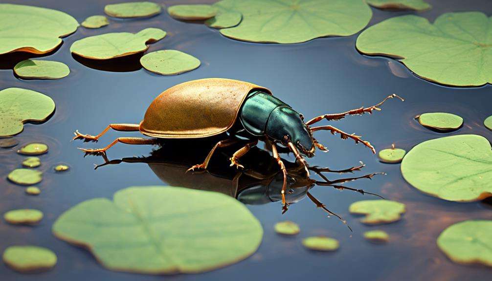 underwater beetle reproduction process