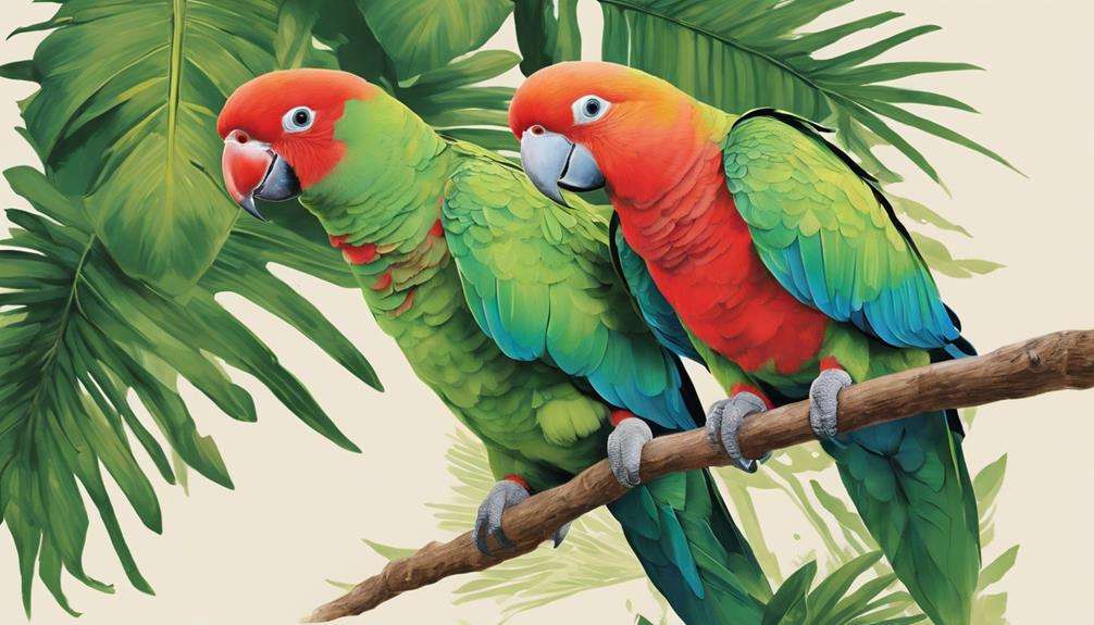 vibrant green amazon parrot