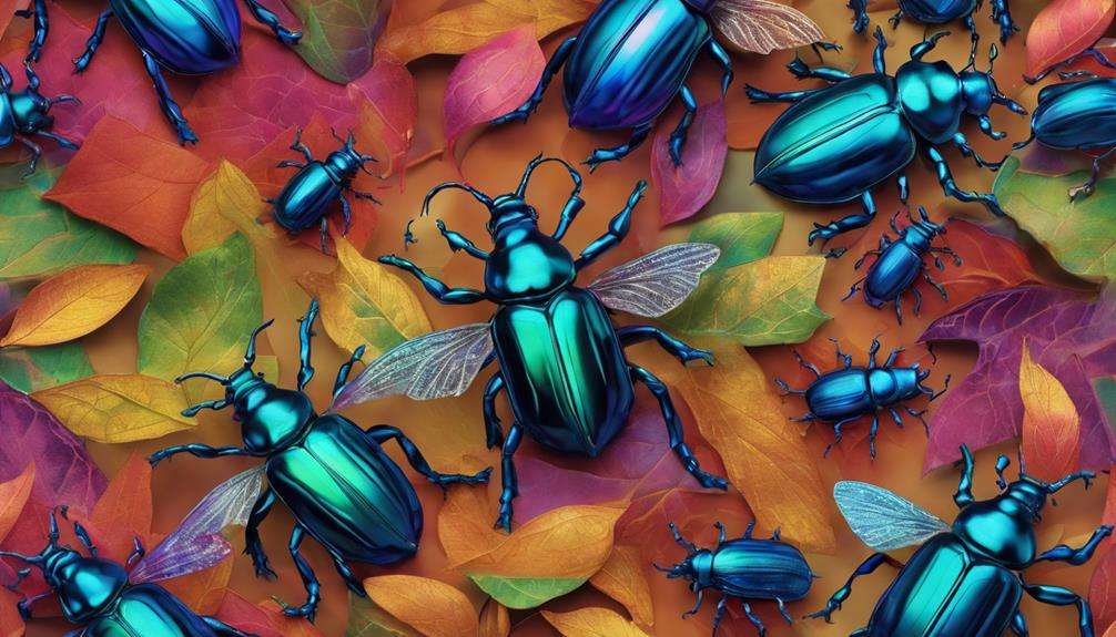 vibrant iridescent beetle species