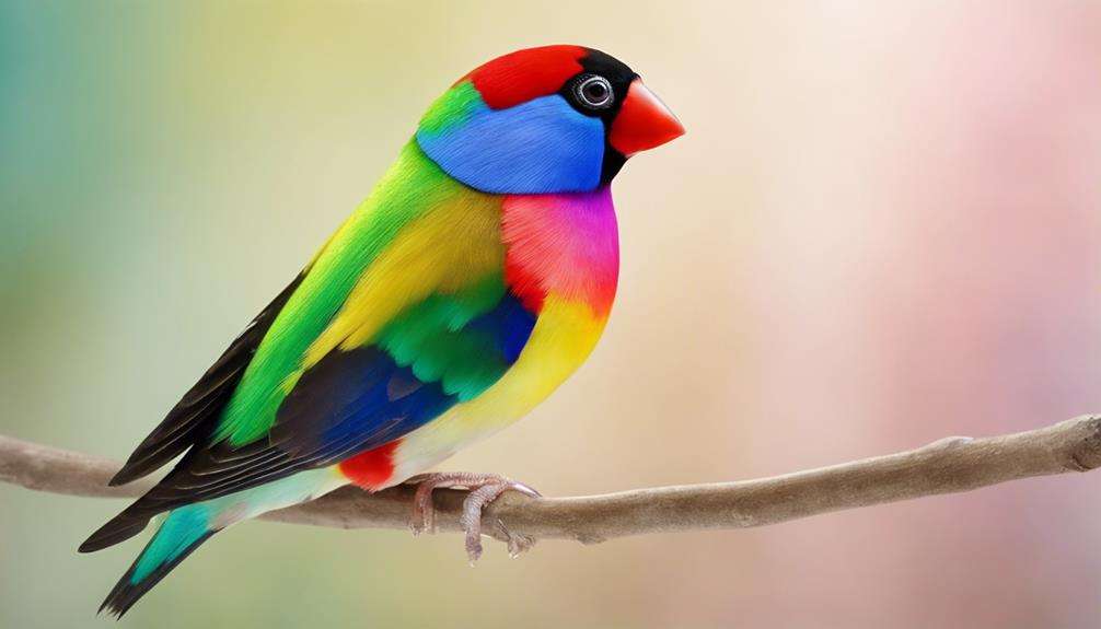 vibrant plumage lady gouldian