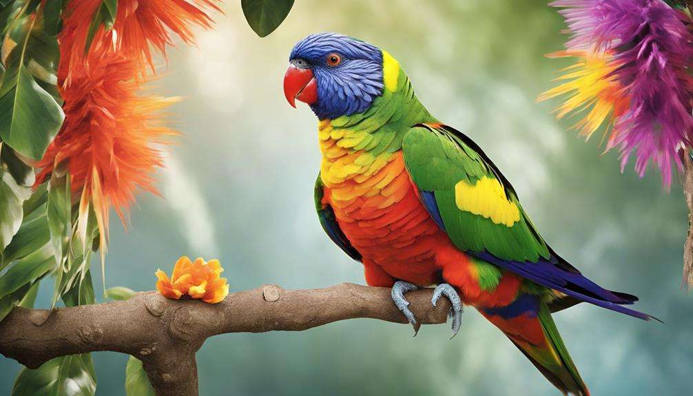 vibrant raucous colorful birds