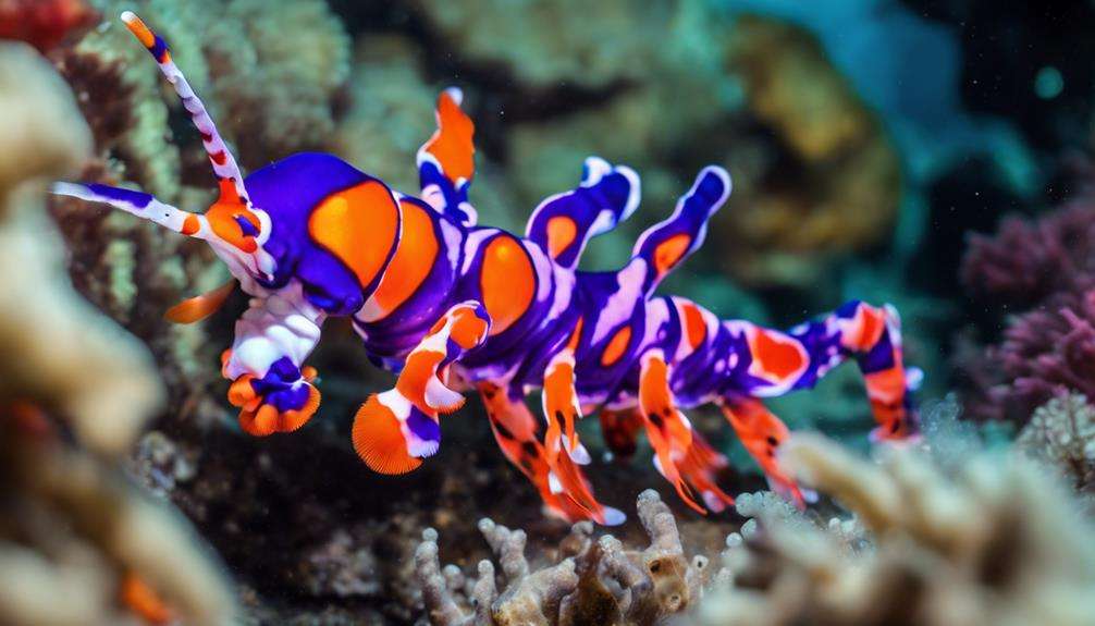 vibrant shrimp with patterns