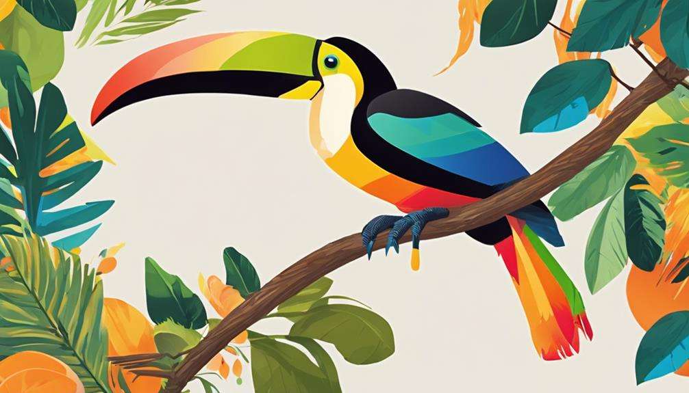 vibrant tropical bird species